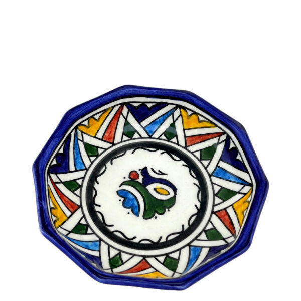 Assiette octagonal en Porcelaine de Fès